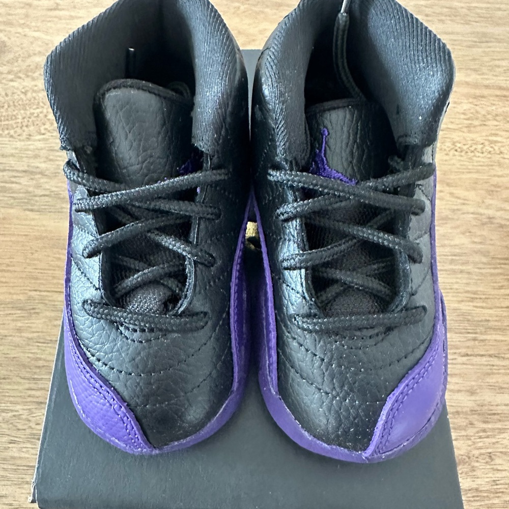 Kids Black and Purple Sneakers
